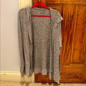 Grey Cardigan with hood!